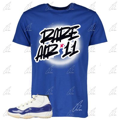 Jordan 11 Rare Air Matching T-Shirt, Graffiti Sneaker Graphic Tee