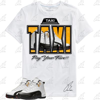 Jordan 12 Taxi Matching T-Shirt, Taxi Sneaker Graphic Tee