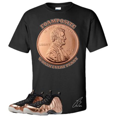 Air Foamposite Metallic Copper Matching T-Shirt, Penny Tee