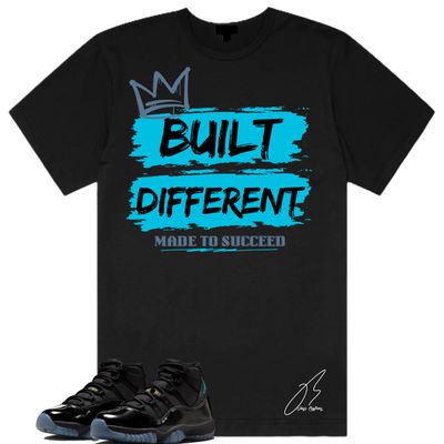 Jordan 11 Gamma Matching T-Shirt, Built Different Sneaker Graphic Tee