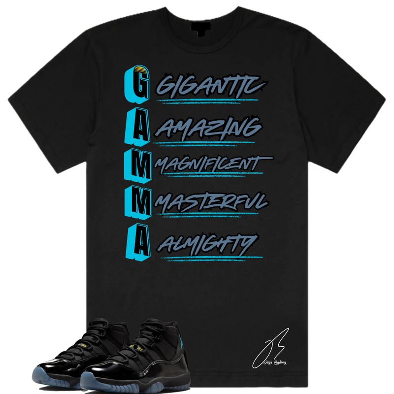 Jordan 11 Gamma Matching T-Shirt, Gamma Sneaker Graphic Tee