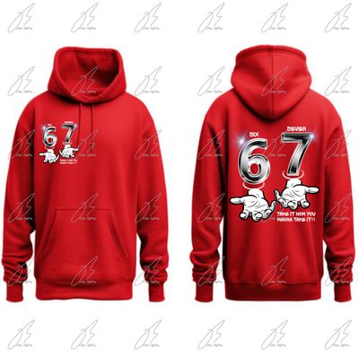 67 Custom Hoodie, Viral Graphic Tee, Multiple Colorways