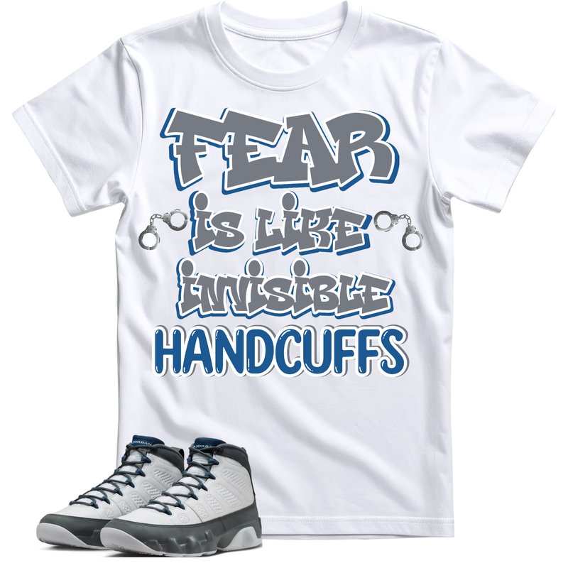 Jordan 9 Flint Grey Matching T-Shirt, Fear Sneaker Graphic Tee