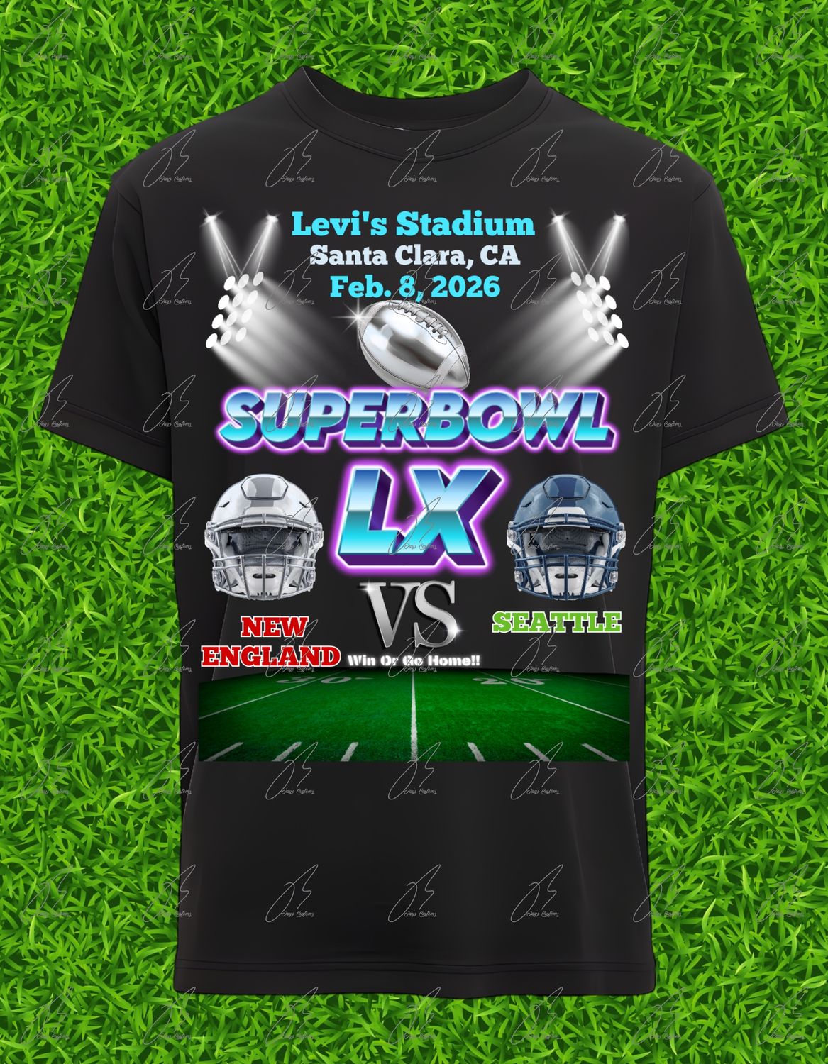 Superbowl LX Custom Made Graphic T-Shirt