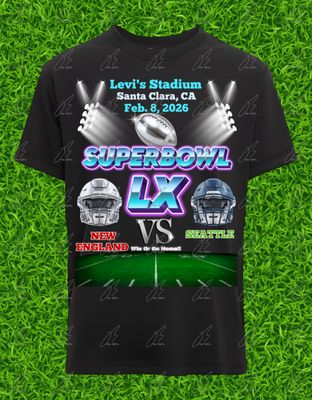 Superbowl LX Custom Made Graphic T-Shirt
