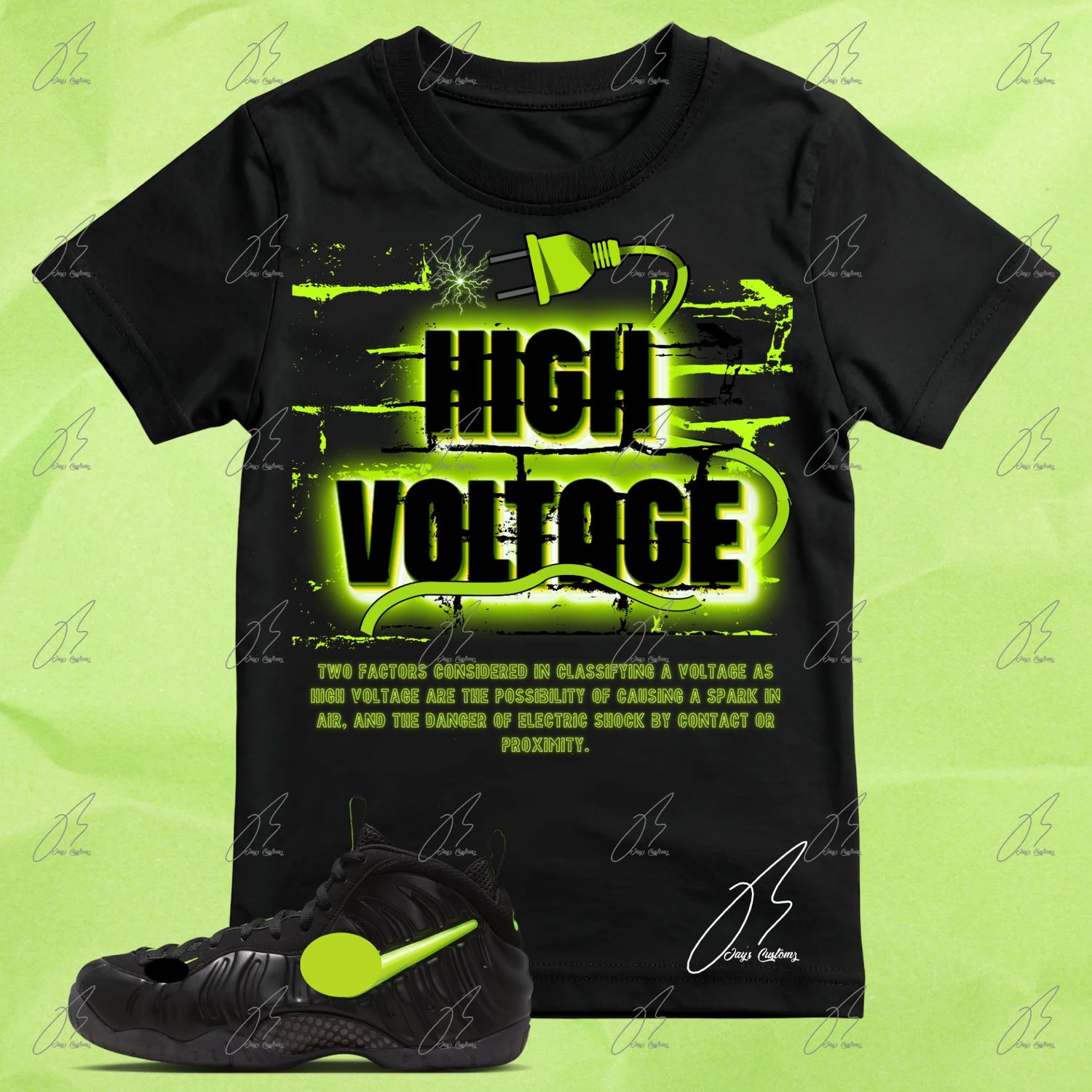 Air Foamposite One Pro Voltage Matching T-Shirt, Foam Sneaker Graphic Tee