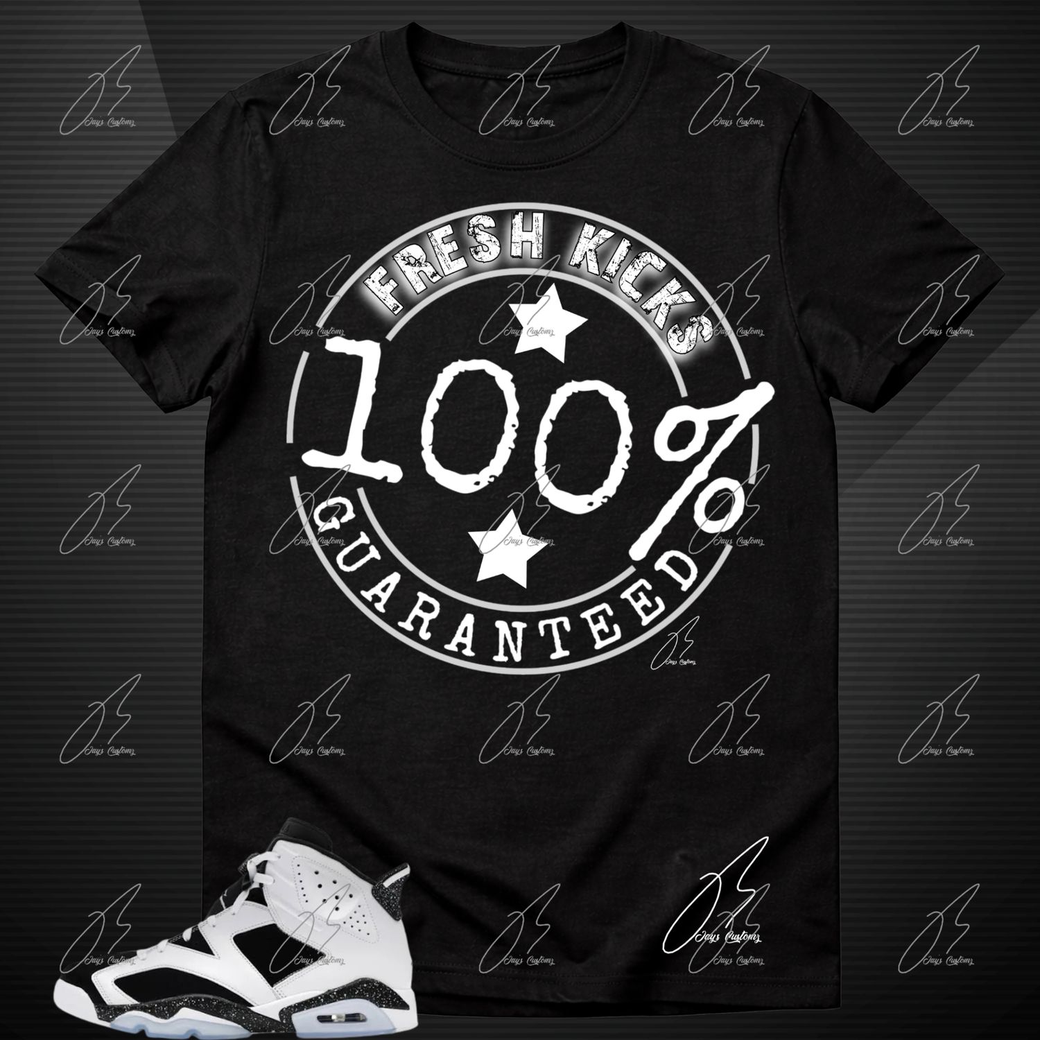 Jordan 6 Oreo Matching T-Shirt, Fresh Kicks Sneaker Graphic Tee