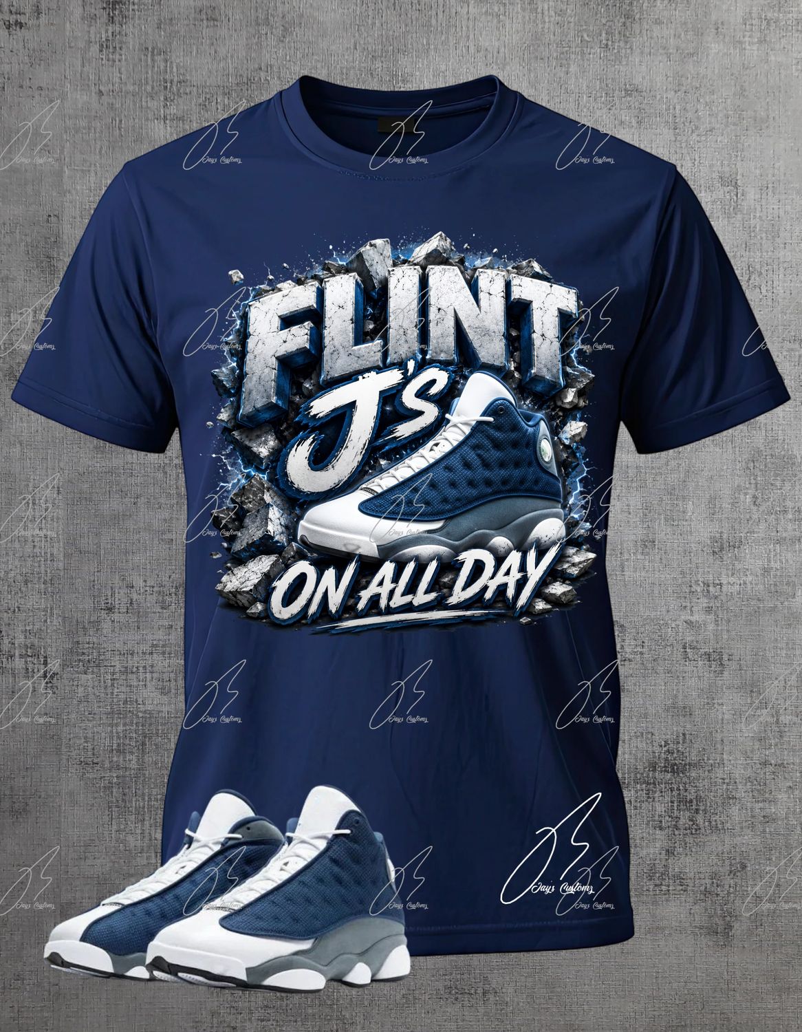 Jordan 13 Flint Matching T-Shirt, J's Sneaker Graphic Tee