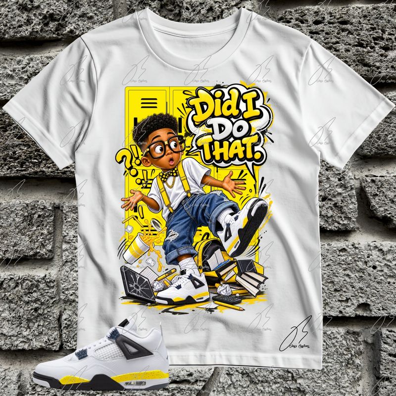 Jordan 4 Tour Yellow Matching T-Shirt, Nerd Sneaker Graphic Tee