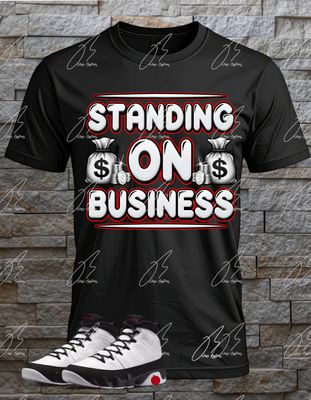 Jordan 9 Space Jam Matching T-Shirt, On Business Sneaker Graphic Tee
