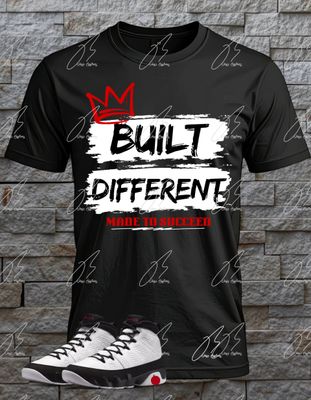 Jordan 9 Space Jam Matching T-Shirt, Built Different Sneaker Graphic Tee