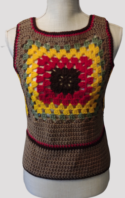 Crochet Granny Square Tank Top Made to Order