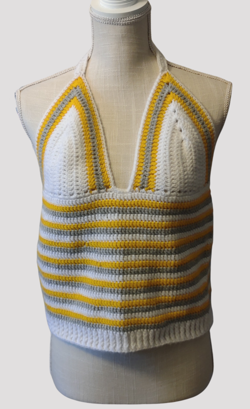 Made to Order Crochet Multicolor Halter Top