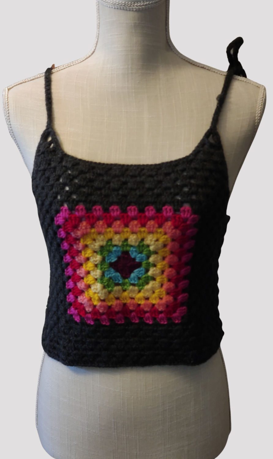 Crochet Granny Square Cropped Tank Top Made to Order