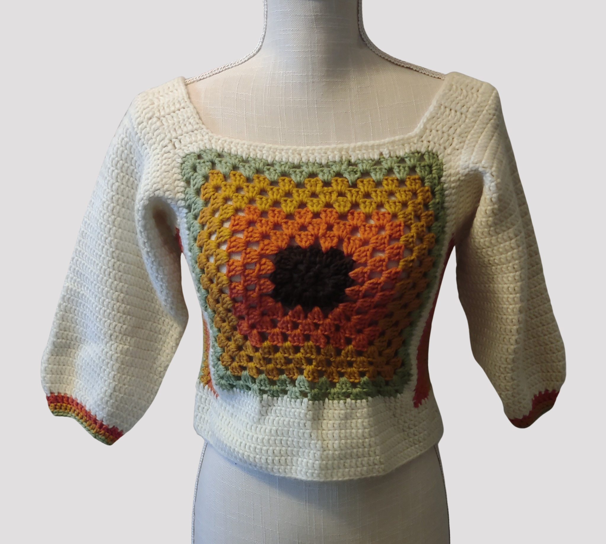 Blusa granny square discount tejida a crochet