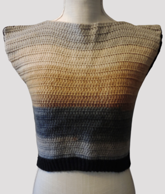 Crochet Multicolor Open Back Crop Top Made to Order
