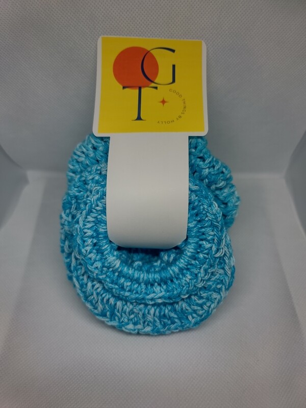 Crochet Cotton Scrunchie Set Sky Blue