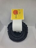 Crochet Cotton Scrunchie Set Black