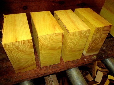 ONE (1) OSAGE ORANGE BOWL BLANKS 5 X 5 X 3&quot;
