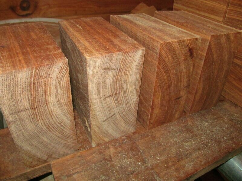 4 PECAN BOWL BLANKS 6&quot; X 6&quot; X 3&quot;