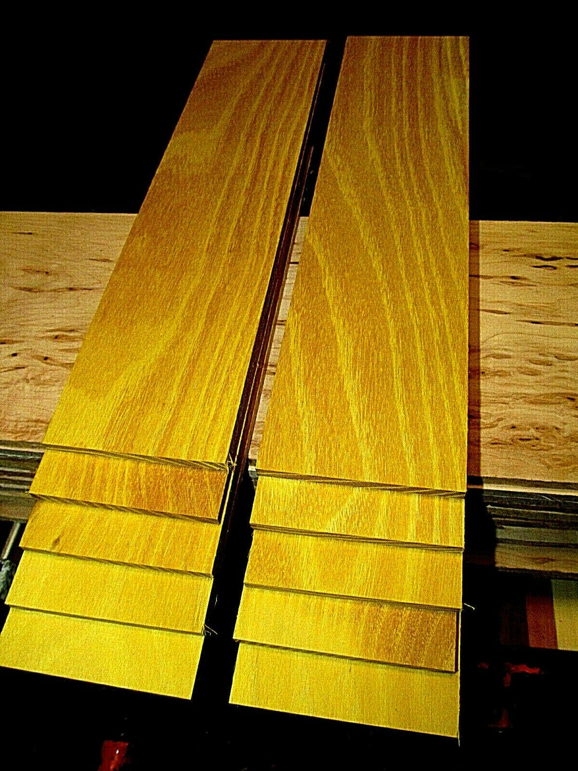 10 PIECES THIN SANDED OSAGE ORANGE LUMBER 12 X 3 X 1/8&quot;