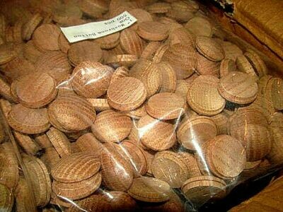 20 1&quot; BRAND NEW OAK MUSHROOM BUTTON PLUGS WOOD WHOLESALE