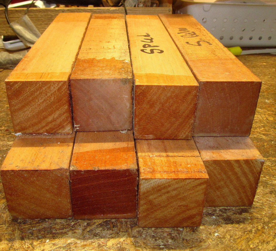 LOT OF 8 KD Spanish Cedar TURNING BLANKS LUMBER LATHE WOOD CARVE 2&quot; X 2&quot; X 11&quot;