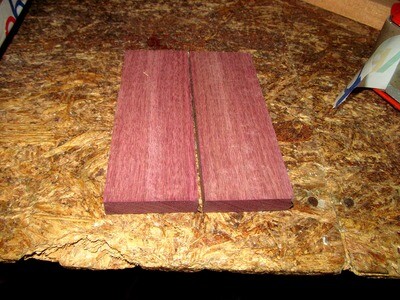 2 BEAUTIFUL EXOTIC KILN DRIED PURPLEHEART KNIFE SCALES ~6 X 2 X 1/2&quot;
