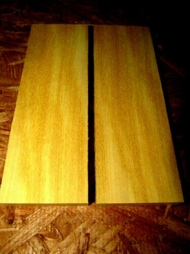 2 BEAUTIFUL EXOTIC KILN DRIED YELLOWHEART KNIFE SCALES ~6 X 2 X 1/2&quot;