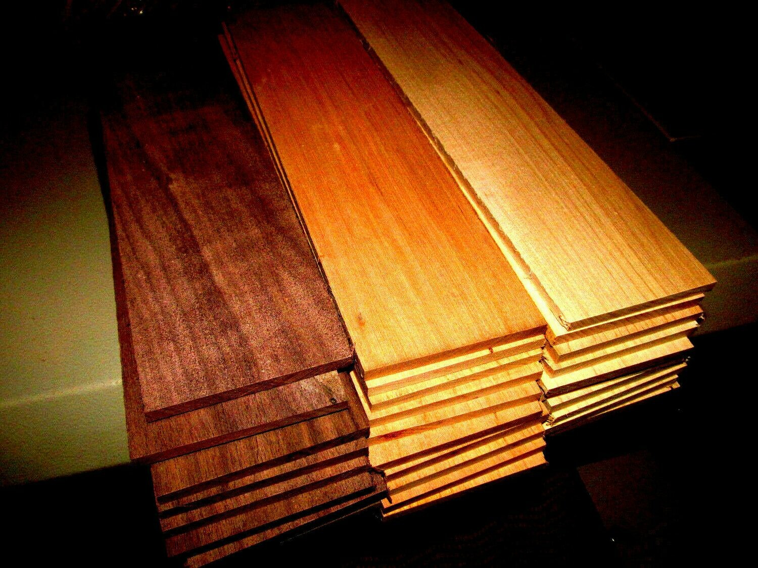 12 Thin Sanded Walnut, Cherry and Maple  24 X 3 X 1/4&quot;