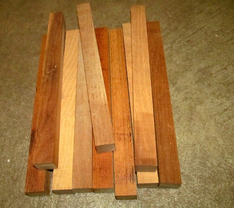 LOT 20 1 X 1 X 12&quot; LONG BLACK LOCUST TURNING LATHE PEN BLANKS LUMBER WOOD