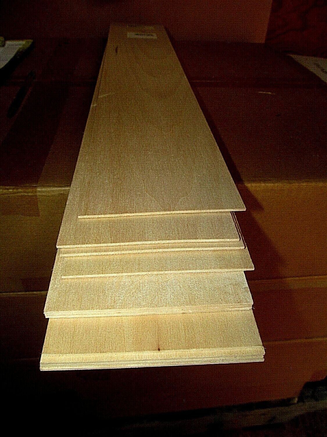 12 SHEETS THIN SANDED KILN DRIED BASSWOOD 24&quot; X 3&quot; X 1/16&quot; LUMBER WOOD VENEER