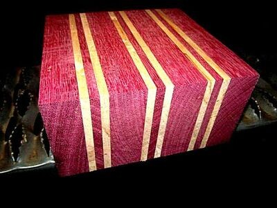 ONE PURPLEHEART / MAPLE LAMINATED BOWL BLANKS 6&quot; X 6&quot; X 3&quot;