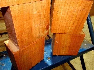 SIX (6) CHERRY BOWL BLANKS 5" X 5" X 3"