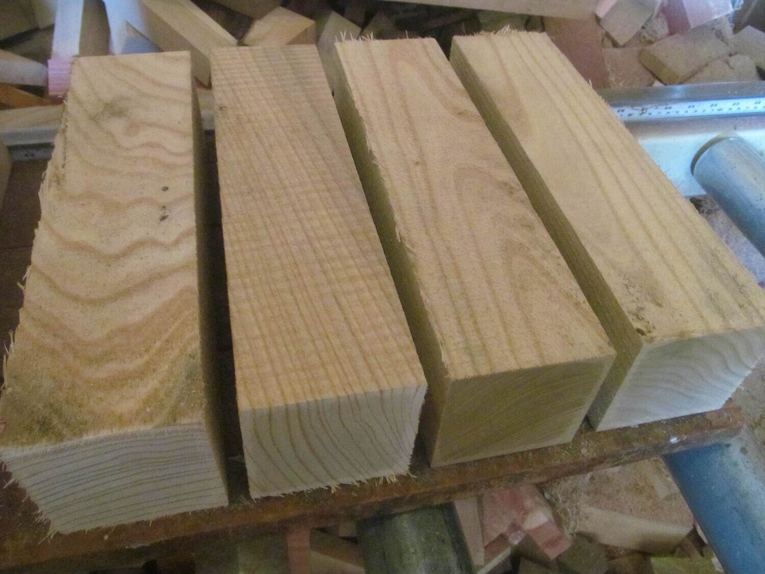 Four Catalpa Turning Blanks 3&quot; X 3&quot; X 12&quot;