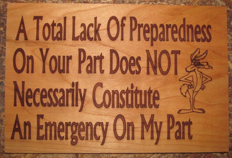 BEAUTIFUL NATURAL CHERRY WOOD SIGN 12&quot; X 8&quot;