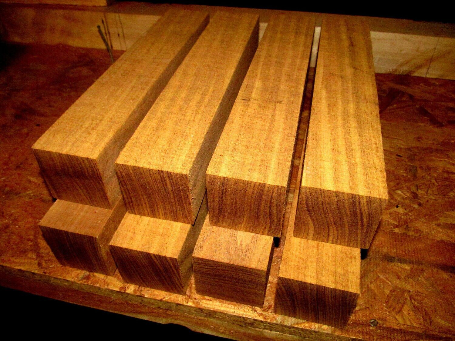 8 BEAUTIFUL ELM TURNING BLANKS 2 X 2 X 11&quot;