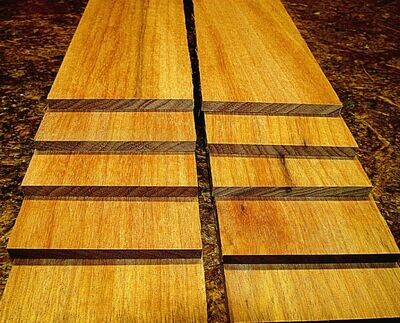 TEN THIN KILN DRIED GARLICWOOD 12&quot; X 4&quot; X 1/4&quot; SCROLL WOOD LUMBER
