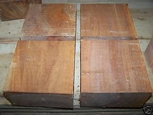 4 RED SYCAMORE BOWL BLANKS 6&quot; X 6&quot; X 3&quot;
