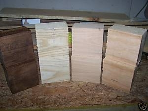 8 PACK VARIETY WALNUT, MAPLE, CHERRY, SASSAFRAS 5 X 5 X 3&quot;