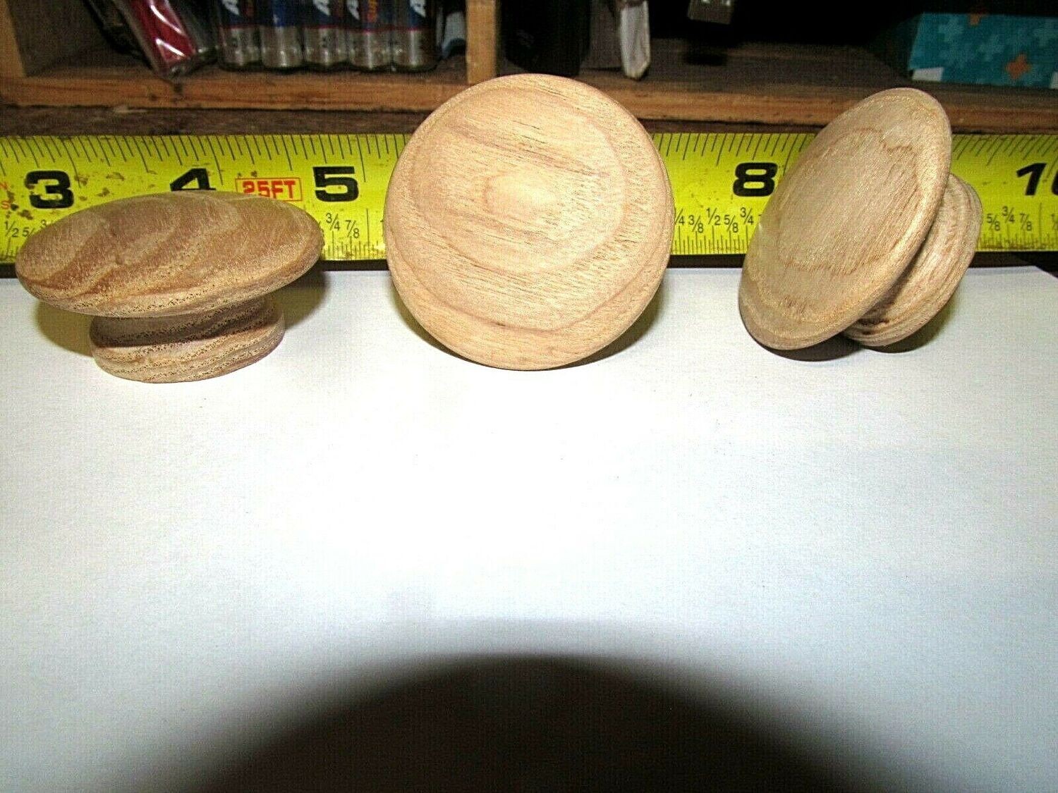 10 FACTORY NEW ASH 1 3/4&quot; UNFINISHED KNOBS / PULLS KZ