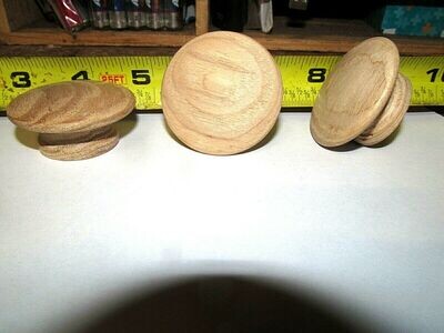 10 FACTORY NEW ASH 1 3/4&quot; UNFINISHED KNOBS / PULLS KZ