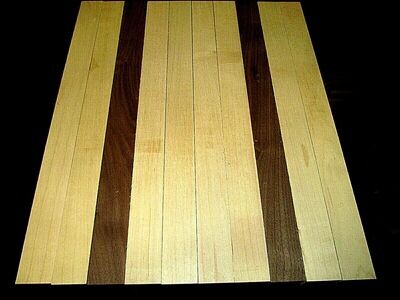 ASSEMBLY READY CUTTING BOARD KITS S4S WALNUT &amp; HARD MAPLE 16&quot; X 2&quot; X 3/4&quot;