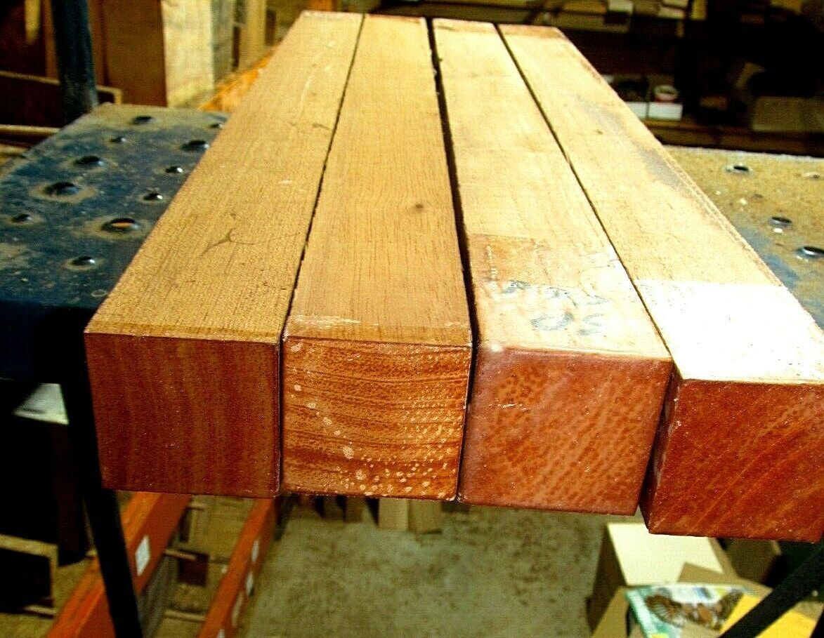 FOUR KILN DRIED SPANISH CEDAR TURNING BLOCK LATHE WOOD BLANK 2 x 2 x 24