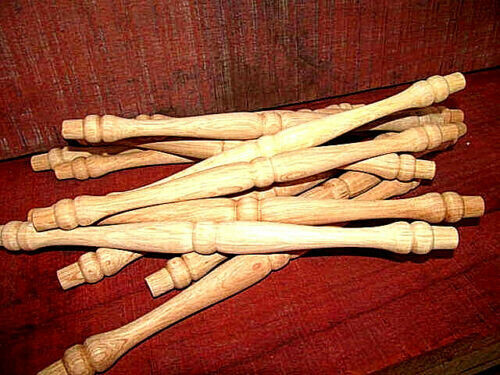 NEW UNFINISHED OAK SPINDLE 11&quot; LONG WITH 1/2&quot; TENON 25 PIECES D