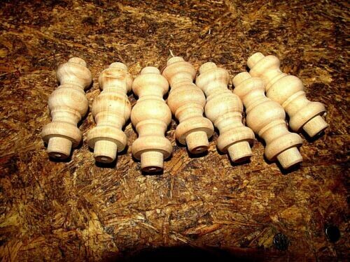 WHOLESALE: NEW UNFINISHED MAPLE SPINDLE 2&quot; LONG WITH 3/8&quot; TENON 250 PIECES J