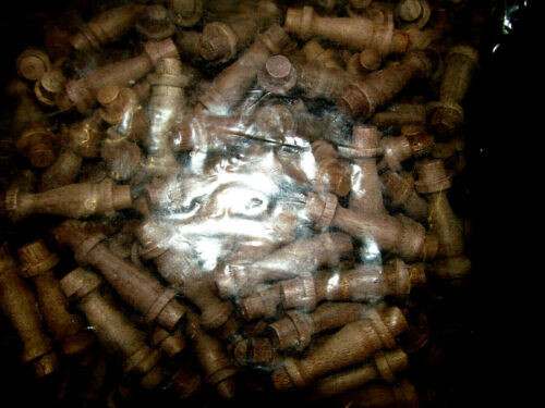 WHOLESALE: NEW UNFINISHED WALNUT SPINDLE 2&quot; LONG WITH 3/8&quot; TENON 500 PIECES N