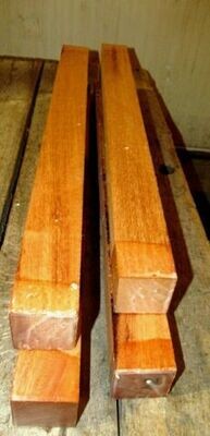 FOUR Kiln Dried Exotic GENUINE MAHOGANY Turning Blanks 2 X 2 X 24&quot;