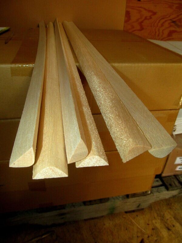 6 PIECES SANDED BALSA LEADING EDGE 36&quot; X 1&quot; X 1/2&quot; LUMBER WOOD MODEL R/C
