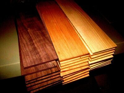 4 EACH Kiln Dried, Sanded, Walnut, Maple and Cherry Thins 12 X 4 X 1/2&quot;